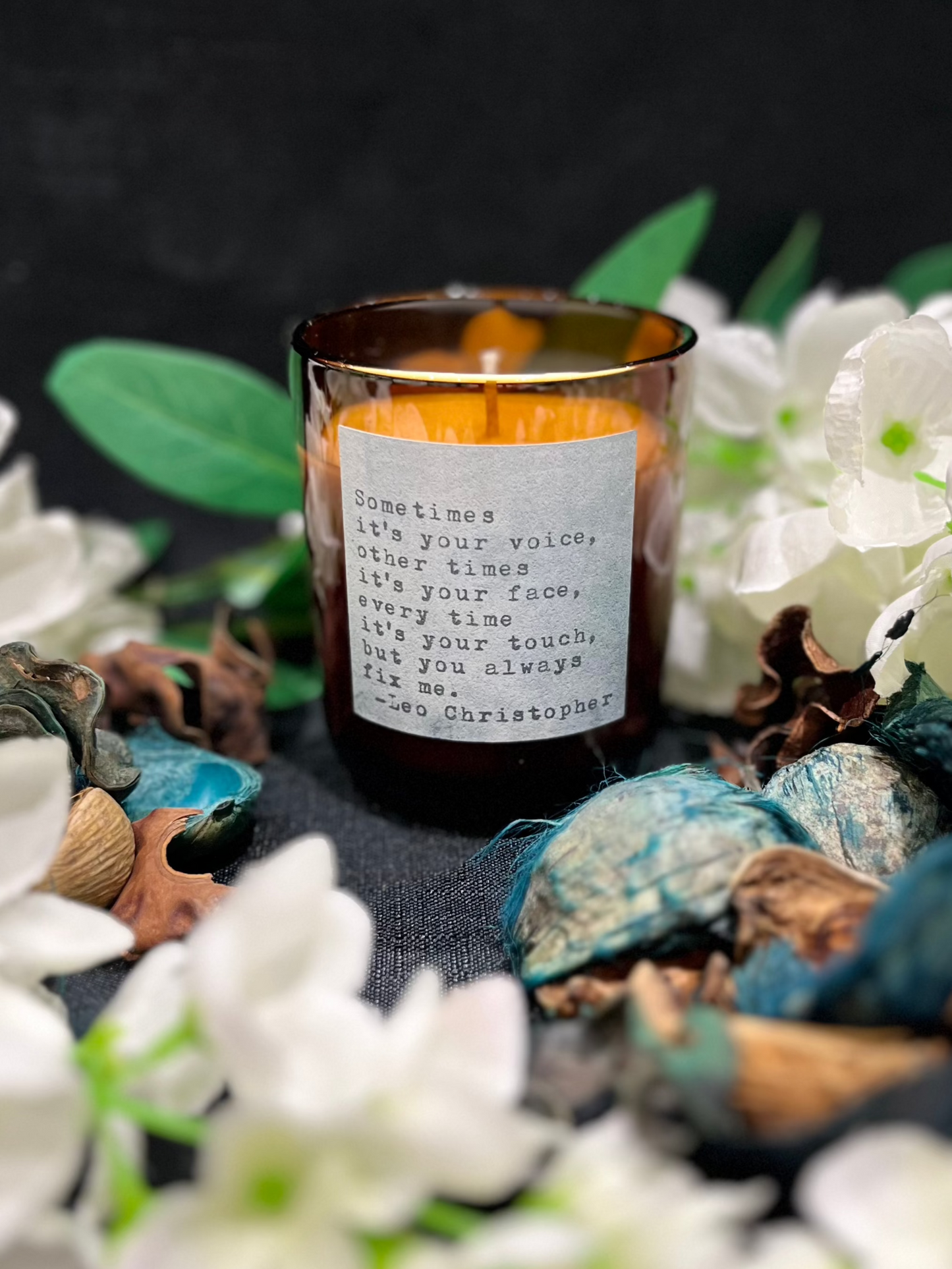 Love Quote Candles: "Sometimes its your voice" 20cl