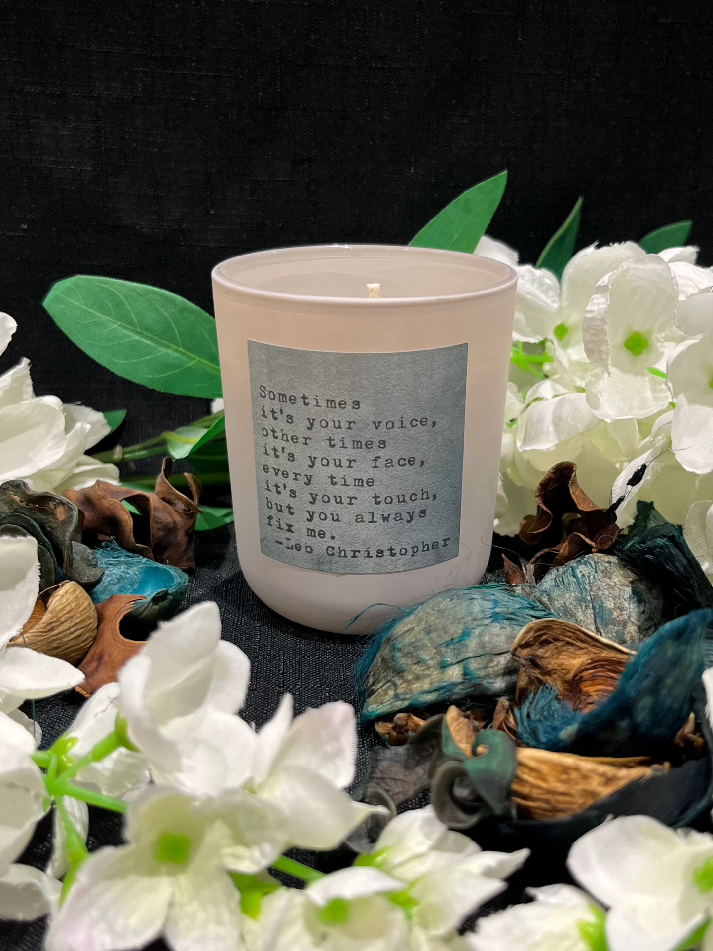 Love Quote Candles: "Sometimes its your voice" 20cl