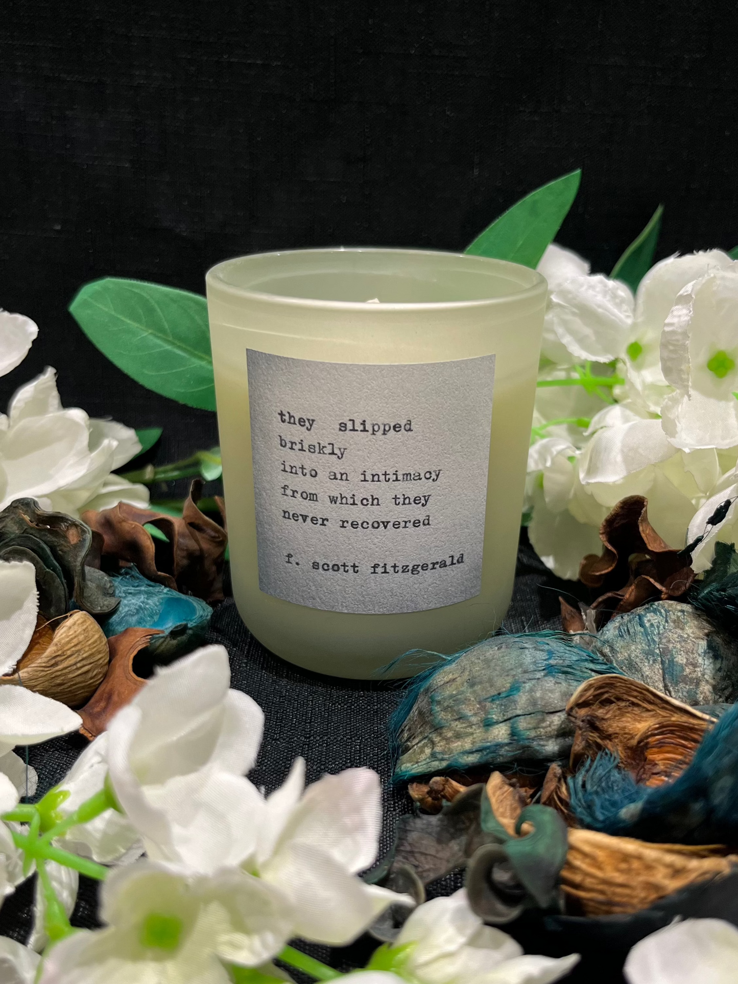 Love Quote Candles: "They slipped briskly into an intimacy" 20cl