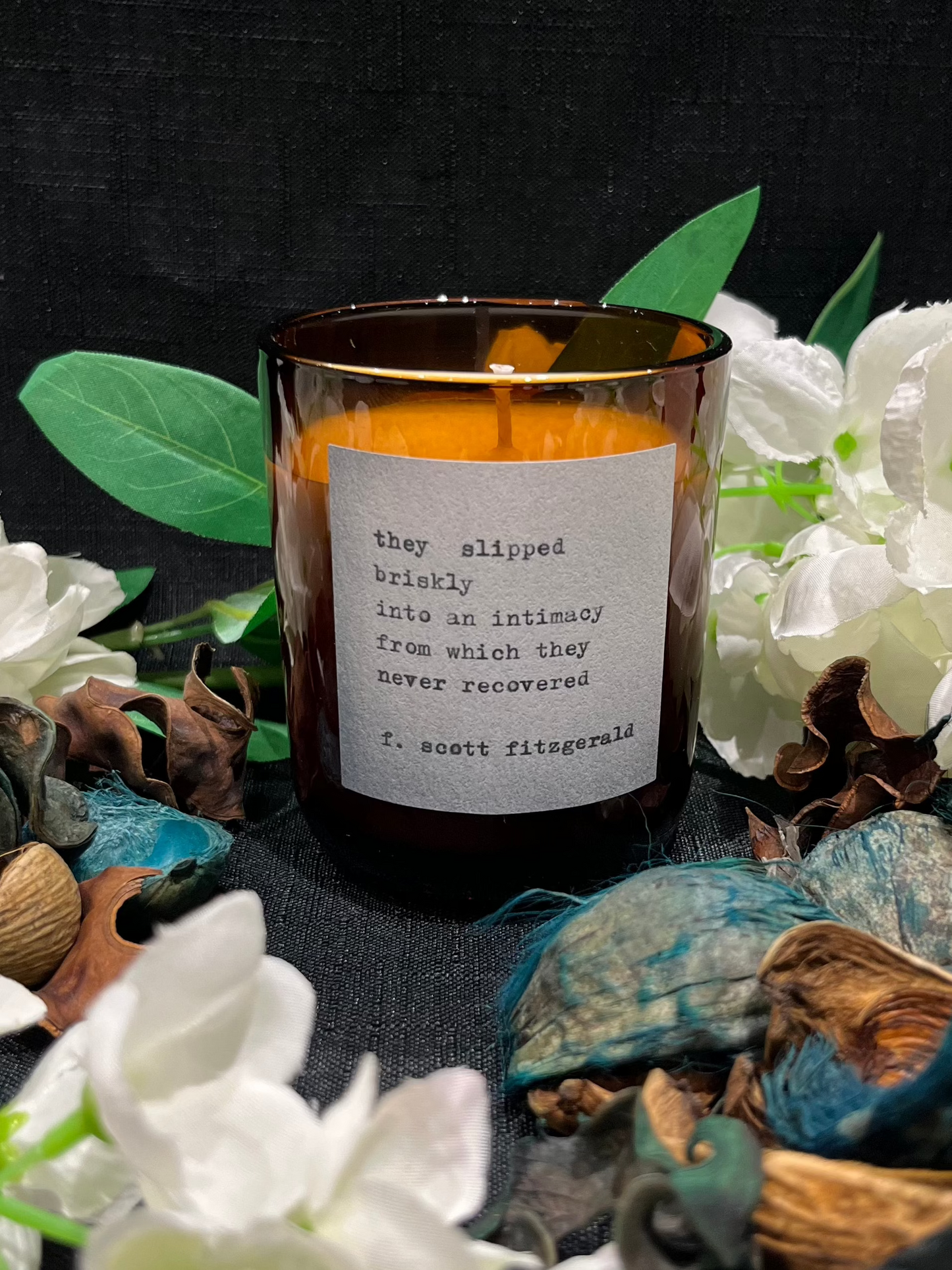 Love Quote Candles: "They slipped briskly into an intimacy" 20cl