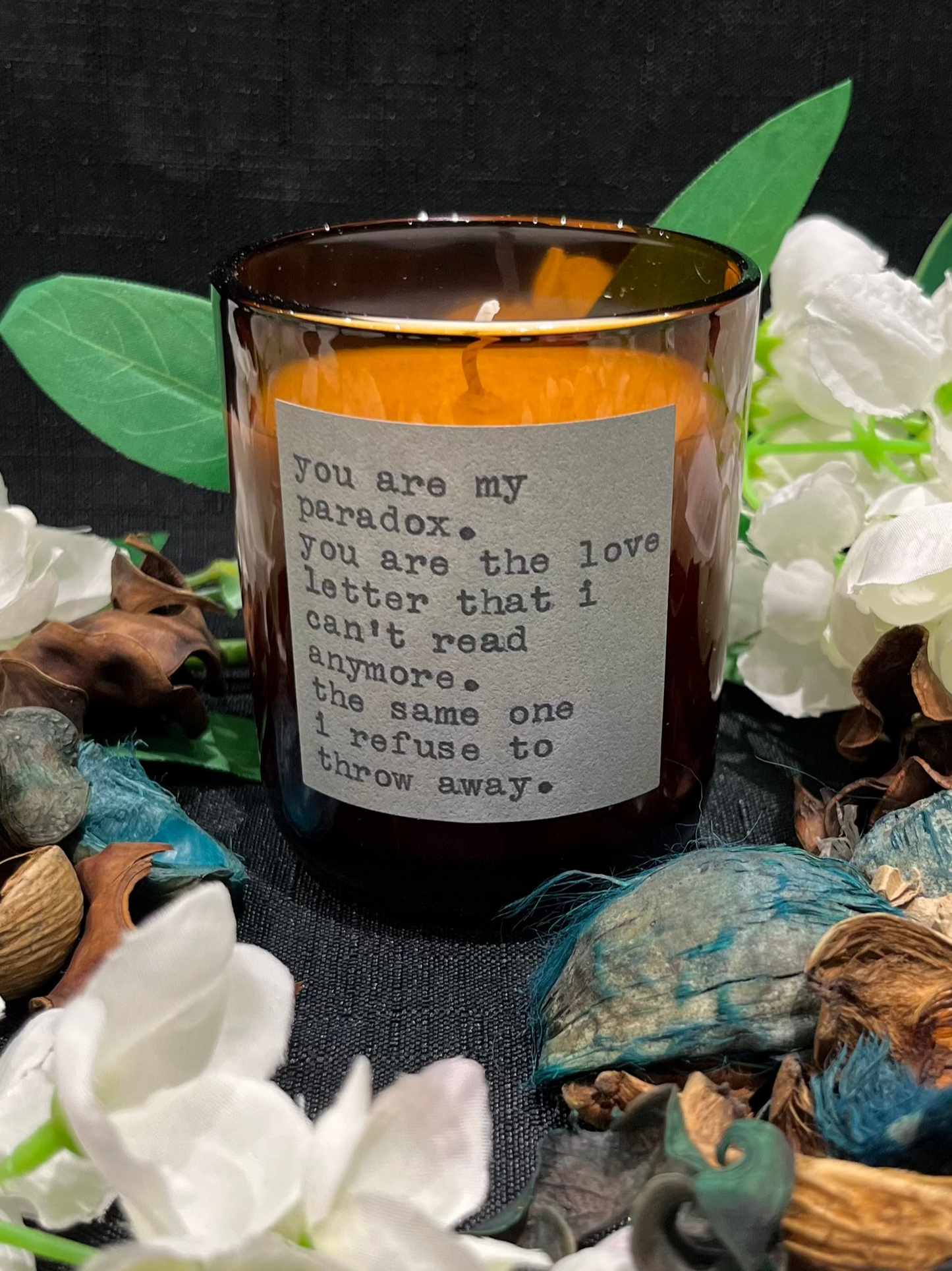 Love Quote Candles: "You are my Paradox" 20cl